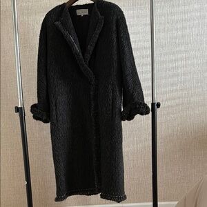 Gianfranco Ferre Charcoal Alpaca Coat